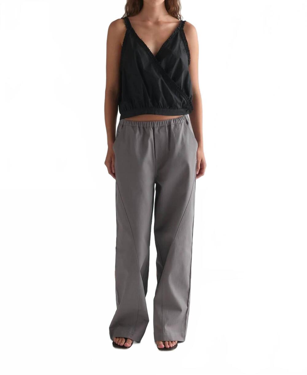 NEW DEIJI STUDIOS curve pants in lavender smoke